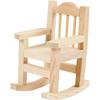 Miniature Wooden Rocking Chair - Adult - Unisex - Beige - 8.8 Cm X 5.5 Cm - Indoor