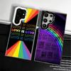 LGBT Rainbow Love Is Love Shockproof Phone Case for Samsung Galaxy S26 Edge S25 Ultra S24 FE S23 Plus S21 Cover Anti Fall Fundas