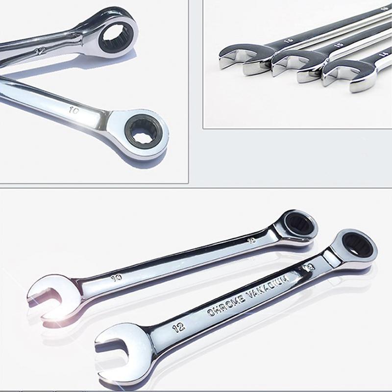 6-32 мм стальной метрический ключ с фиксированной головкой, гаечный ключ с храповым механизмом, гаечный ключ, инструменты для ручных гаек