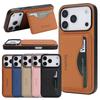 Кожаный чехол для телефона для For Iphone 17 Promax 16 Pro Max 1 Plus 14 PM 13 12 17e 16e Для Iphone17 Держатель с отделениями для карт Подставка Чехол для телефона
