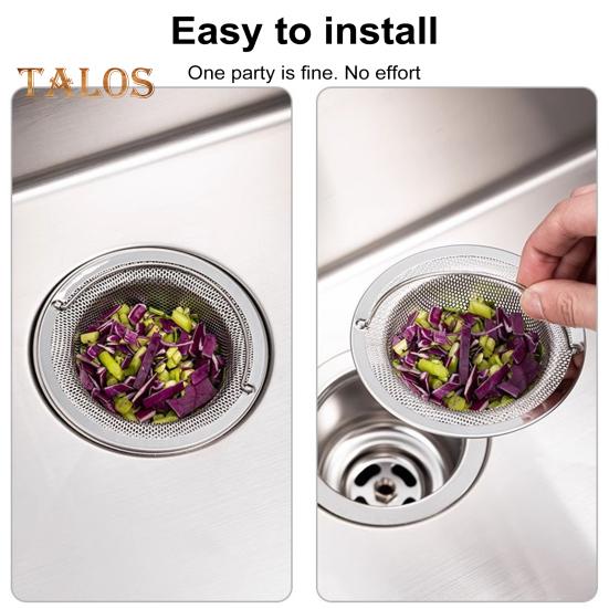 Фильтр для кухонной мойки из нержавеющей стали, большой держатель для пищевых отходов, мелкая сетка, не засоряющаяся сливная корзина, легко поднимаемая ручка, прочный канализационный фильтр