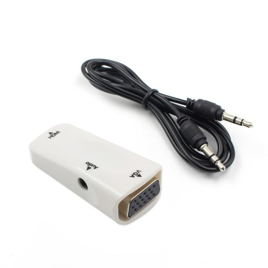 HDMI-совместимый гнездовой адаптер с 3,5 мм VGA гнездовым AUX аудиоконвертером для телевизора