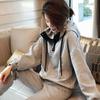 Plus Size Women's Hooded Casual Sport Set - Autumn/Winter Fashion Sweatshirt Two-Piece