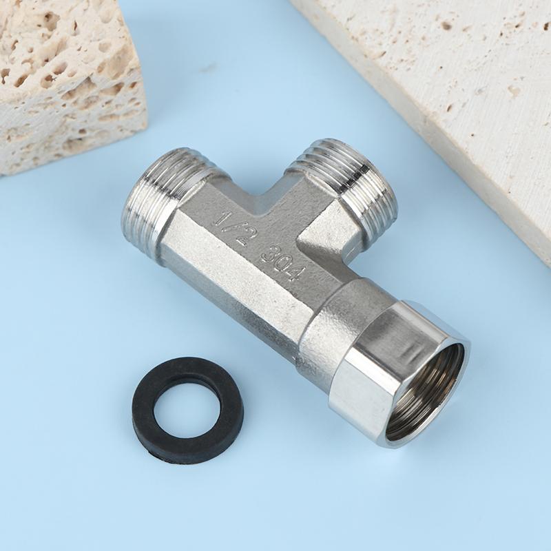 Тройник G1/2" Клапан-переключатель для туалетного дозатора Трехходовой разветвитель для водопроводной трубы Клапан-переключатель Фитинг для душа/биде