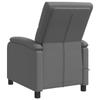 Massage Recliner Chair Gray Faux Leather