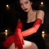 Elbow Transparent Gloves Ultra-thin Mesh Full Finger Gloves Fashion Sunscreen Mittens  Female