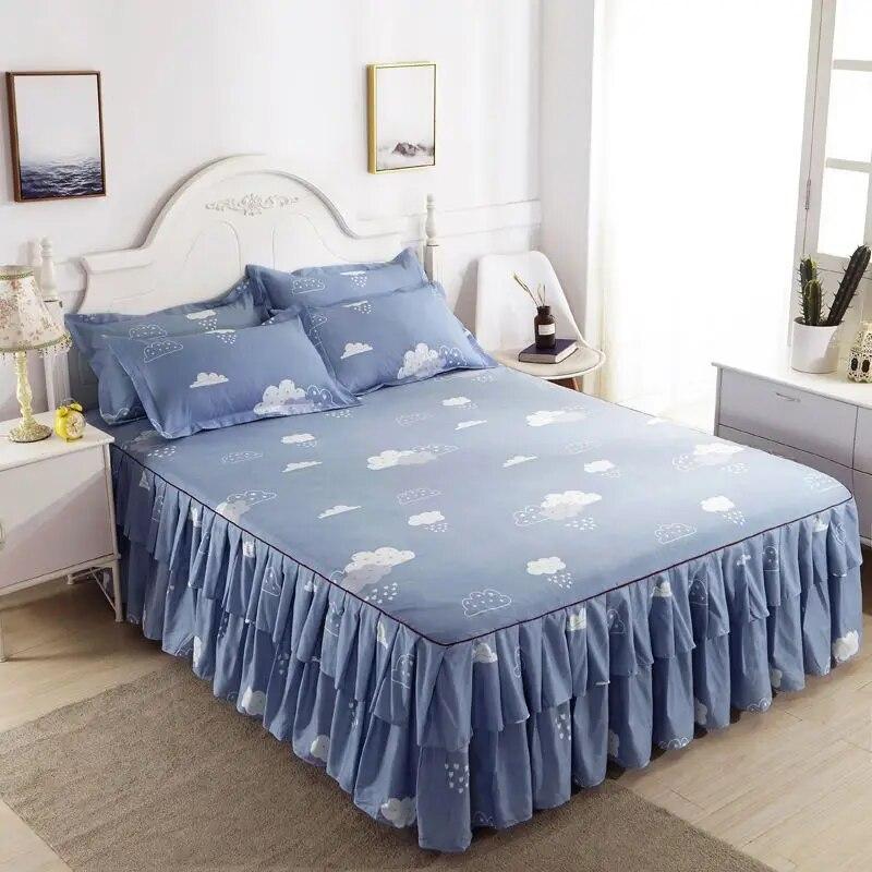 Korean Version Bed Skirt Style Single Piece Bed Sheets Bed Covers Mattresses Anti Slip Protective Covers Dust Covers
