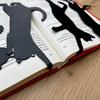 5 шт. Черная закладка для книг в форме кошки, металлическая закладка для страниц в форме кошки для книги