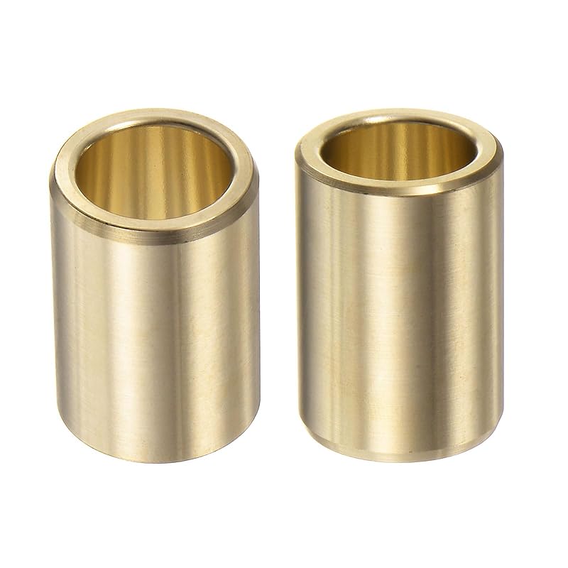 HARFINGTON 2pcs Sleeve Bearings 1/2" Bore 5/8" OD 1" Length Wrapped Oilless Bushings Brass Alloy for Transmission Conveyor Systems
