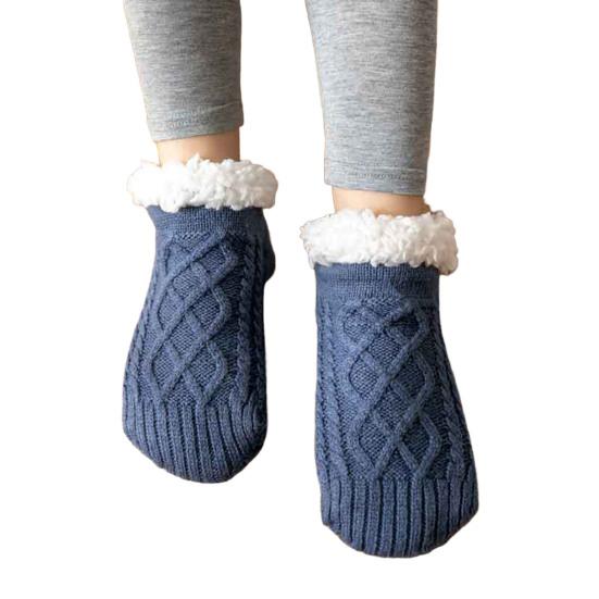 Couple Socks Fashion Pattern Keep Warm Washable Non Slip Knitting Floor Socks for Home