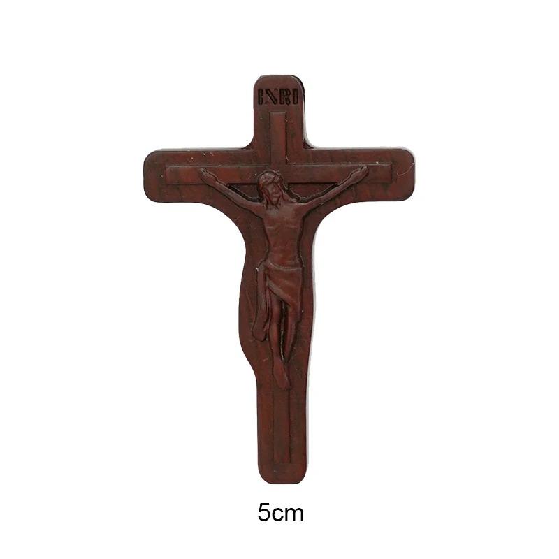 Подвески в виде креста Иезуита для ожерелья для мужчин и женщин, религиозные христианские католические амулеты, деревянные украшения