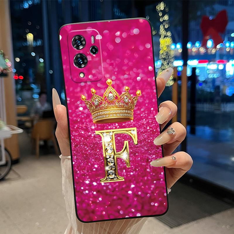 Чехол для телефона с начальной буквой короны для пары для ZTE Blade V40 Pro/ZTE 9046 Мягкий силиконовый черный чехол Ударопрочный корпус Чехол для ZTE 9046