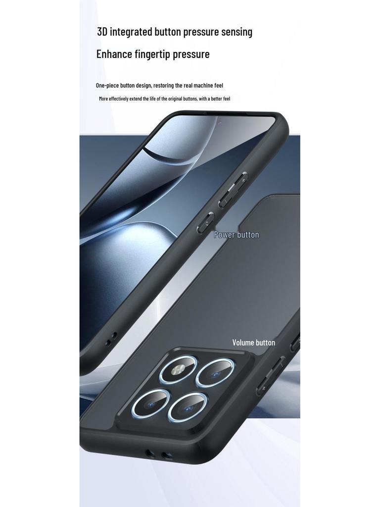 Чехол для Xiaomi 14TPro: Приятный на ощупь, Матовый, Защита от падений с подушкой безопасности, Qi Armor, Совместим с Poco F7U.