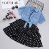 Summer Girls Dress Kids Clothing Baby Girls Denim Casual Dress 2023 Denim Teenager Children Clothes Dress Outfit 4 8 10 12 Years