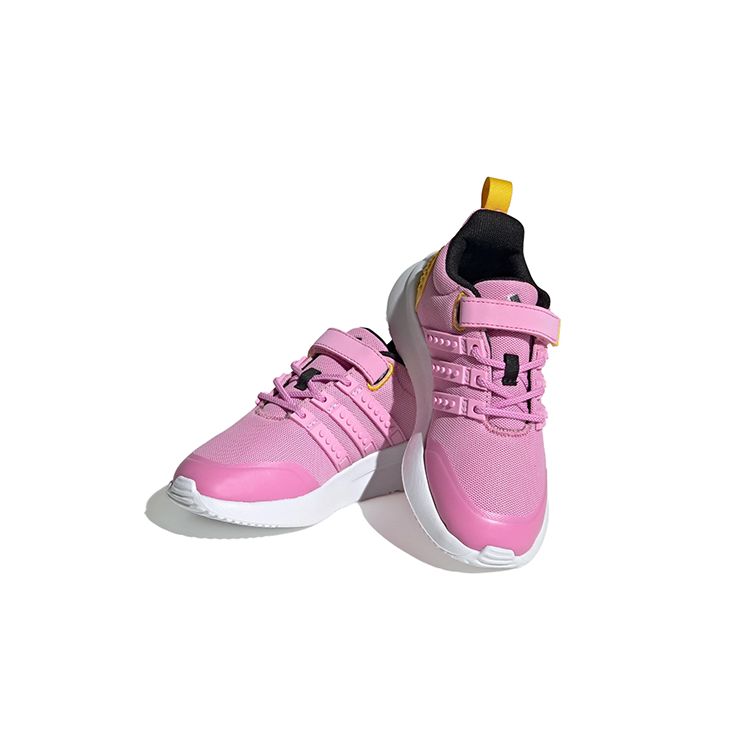 Adidas Lego X  Neo Racer TR21 Mesh Comfortable Versatile Durable Low-Top Kids Running Shoes Kids Sneaker Pink Yellow ID7366