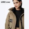 Женская парка Jinyujie средней длины с капюшоном свободного кроя
