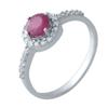 Silver Ring with Natural Ruby 1.197ct (2021513) 1.6 Gr. 925 Samples