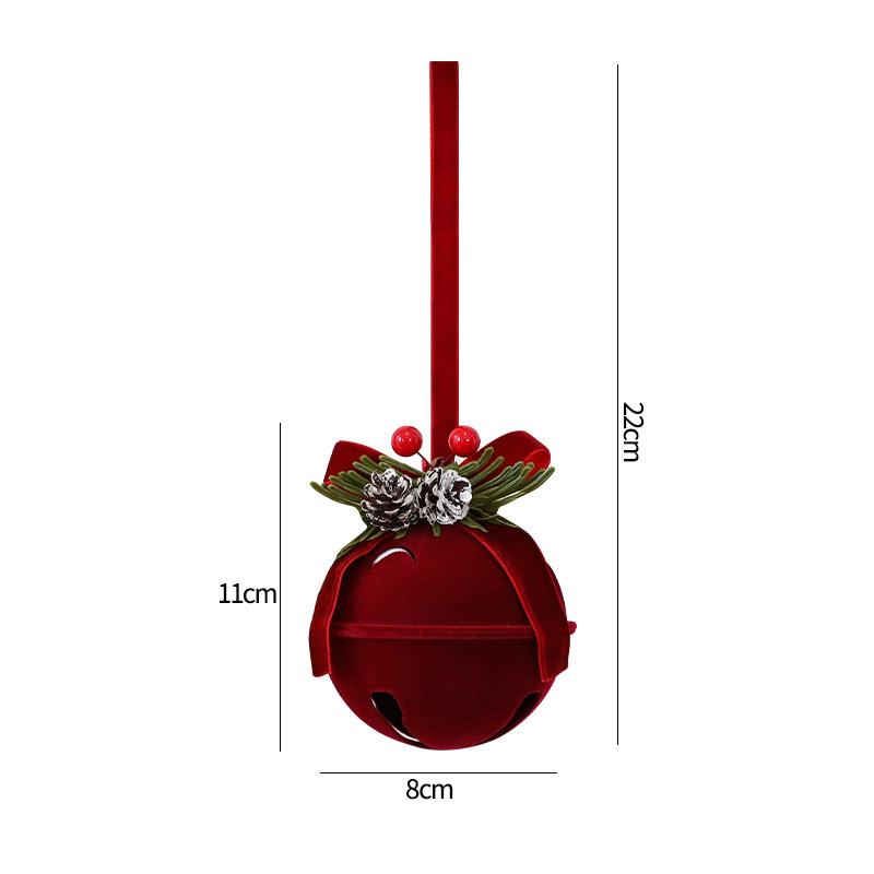 Christmas Bell Hanging Decoration Doorbell Christmas Party Hanging Decoration Creative Glitter Christmas Tree Keychain Pendent