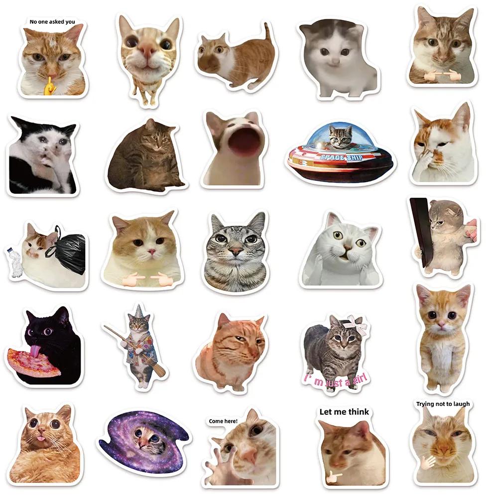 50 шт. Kawaii Love Cat ПВХ наклейка эстетические детские корейские украшения канцелярские принадлежности для скрапбукинга школьные принадлежности для детей