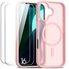 Protective Case - BOOLING - for iPhone 16 - Pink - Translucent - Wireless Charging