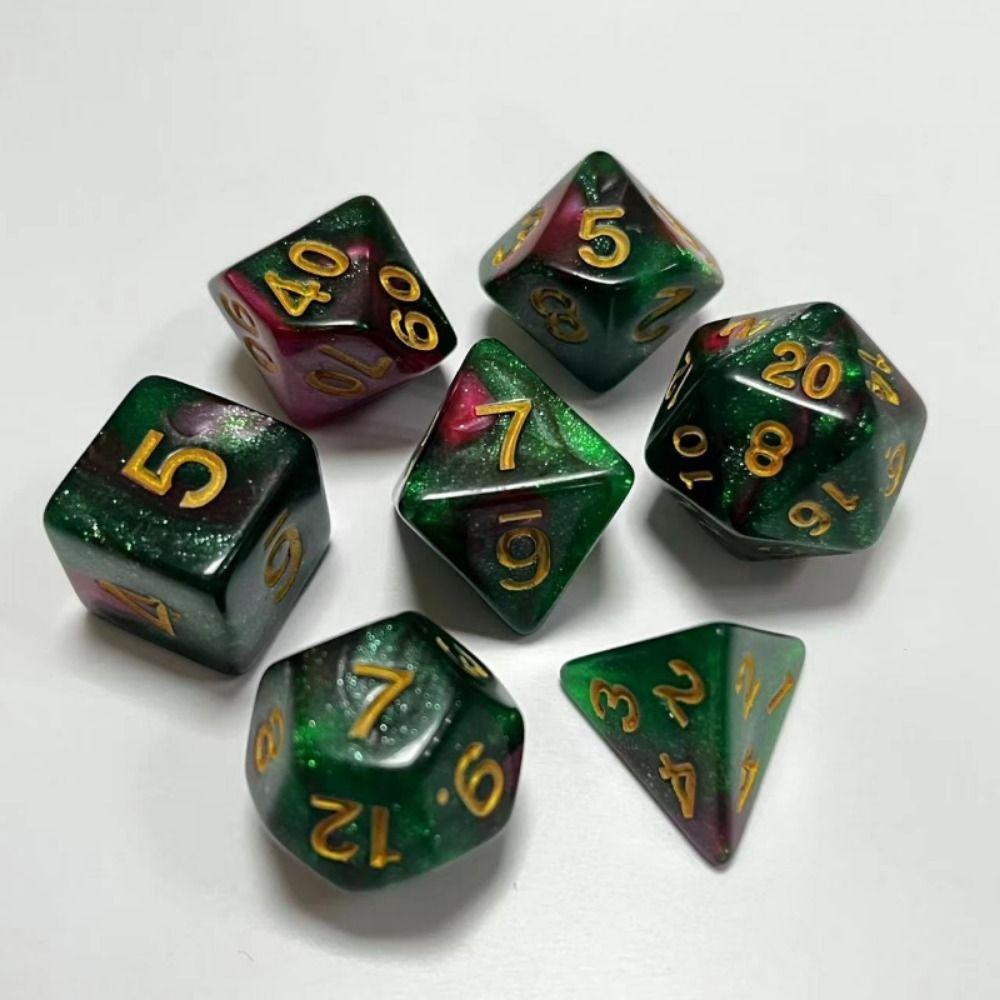 7Pcs/set Gift For TRPG DND 7-Die Table Game DND Dice Polyhedral Dice Game Dice