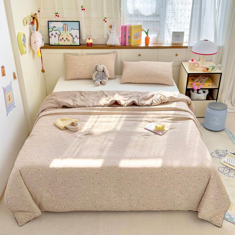 Охлаждающее летнее одеяло класса А для младенцев из стираного хлопка и соевого волокна