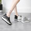 Fashion 2024 Spring and Autumn Women's Loafers Silver Sneakers Rhinestone Platform Shoes Inner Heightening Sneakers Zapatos De Mujer