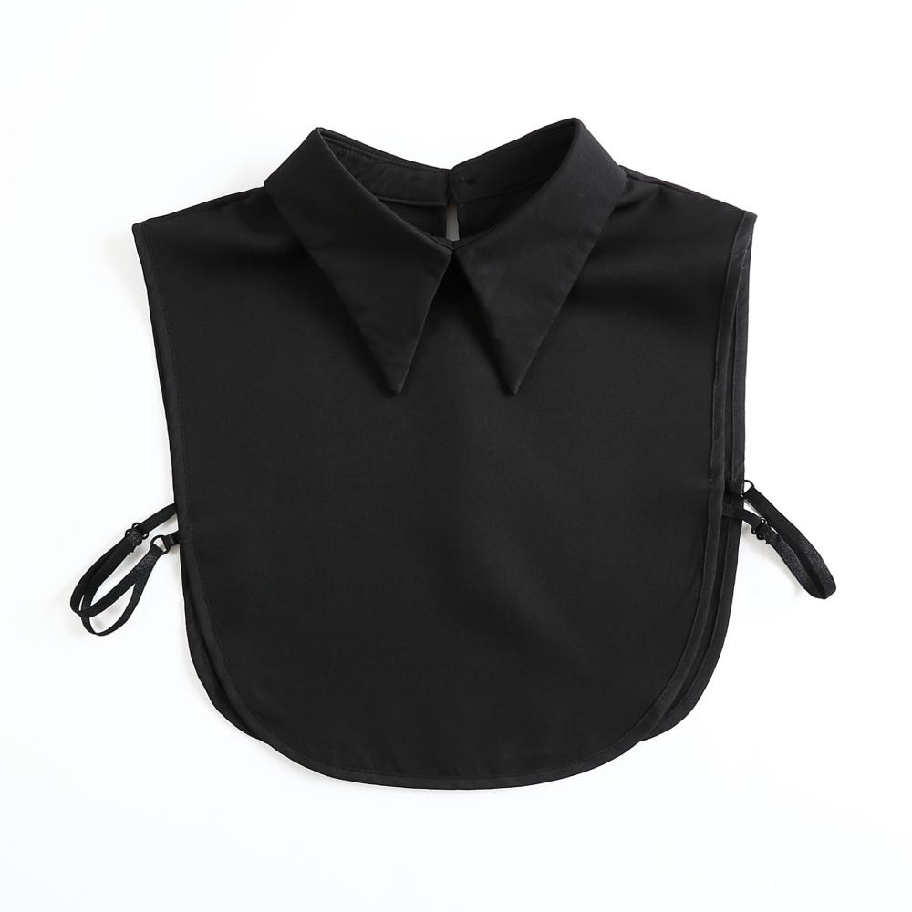 2023 Shirt Fake Collar Lace Black White Shirt Detachable Collar Suit Men Female Shirt Lapel Top Summer Thin Cool Fake Collar