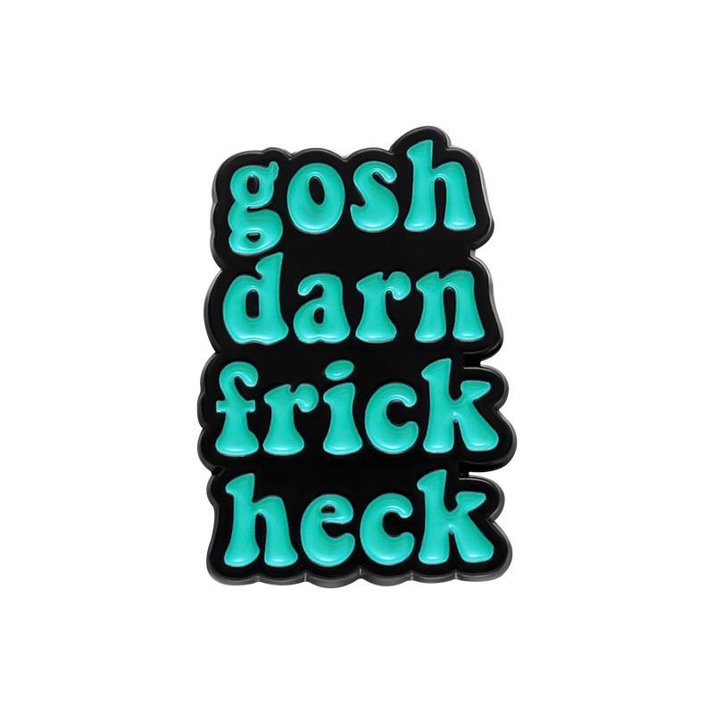 Creative European Style Colorful Letter Brooch Unique Minimalist Metal Badge Accessory