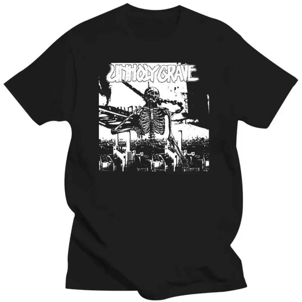 2025 Новая футболка Napalm Death Grinding Heavy Metal Хлопок Круглый вырез Уличный Хип-хоп Стиль Топ Ретро Удобная Уличная футболка