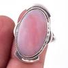 Кольцо из чистого серебра 925 пробы с натуральным розовым опалом, размер 9 m6F18