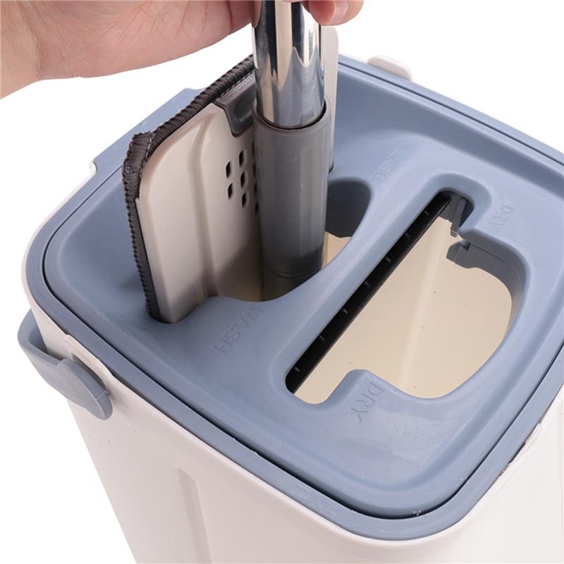 Lazy Flat Floor Mops And Bucket Set Free-Hand Wash Flat Mop Set For Hardwood Flat Squeeze Mop