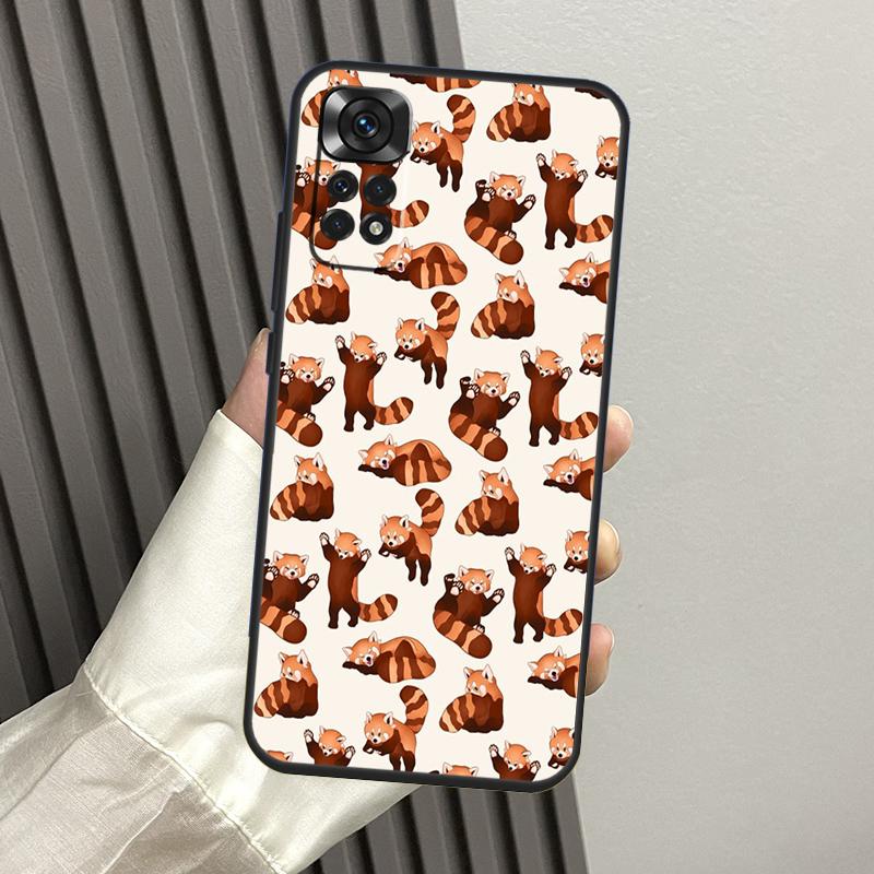 Red Panda Cute Animal Case For Xiaomi Redmi Note 10 11 12 Pro 8 9 Note 11S 10S Redmi 12C 9C 10A 10C Cover Shell