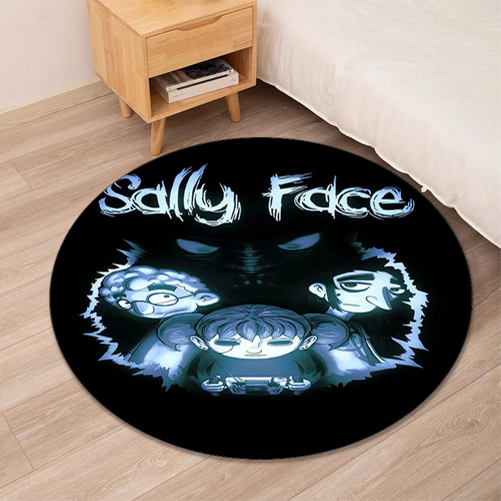 Круглый ковер с принтом Sally Face, коврик для стула, ковер для гостиной, коврик для прихожей, коврики для двери, для офисного стула, гостиной, спальни, кухни.