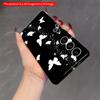2DFlat Samsung phone case White Butterflies and Sparkles on Black Background Applicable to Galaxy S22 S23 S24 S25ULTRA S26 A12 A13 A14 A15 A16