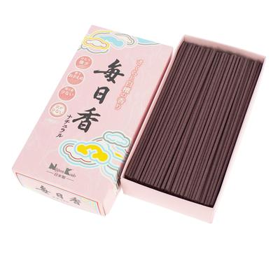 Благовония Mainichi Natural Rose в упаковке 110 г. Ароматические палочки Nippon Kodo Сделано в Японии Сандаловое дерево Сандаловое дерево Ароматизированная древесина с ароматом вишни Слабодымные прибл.
