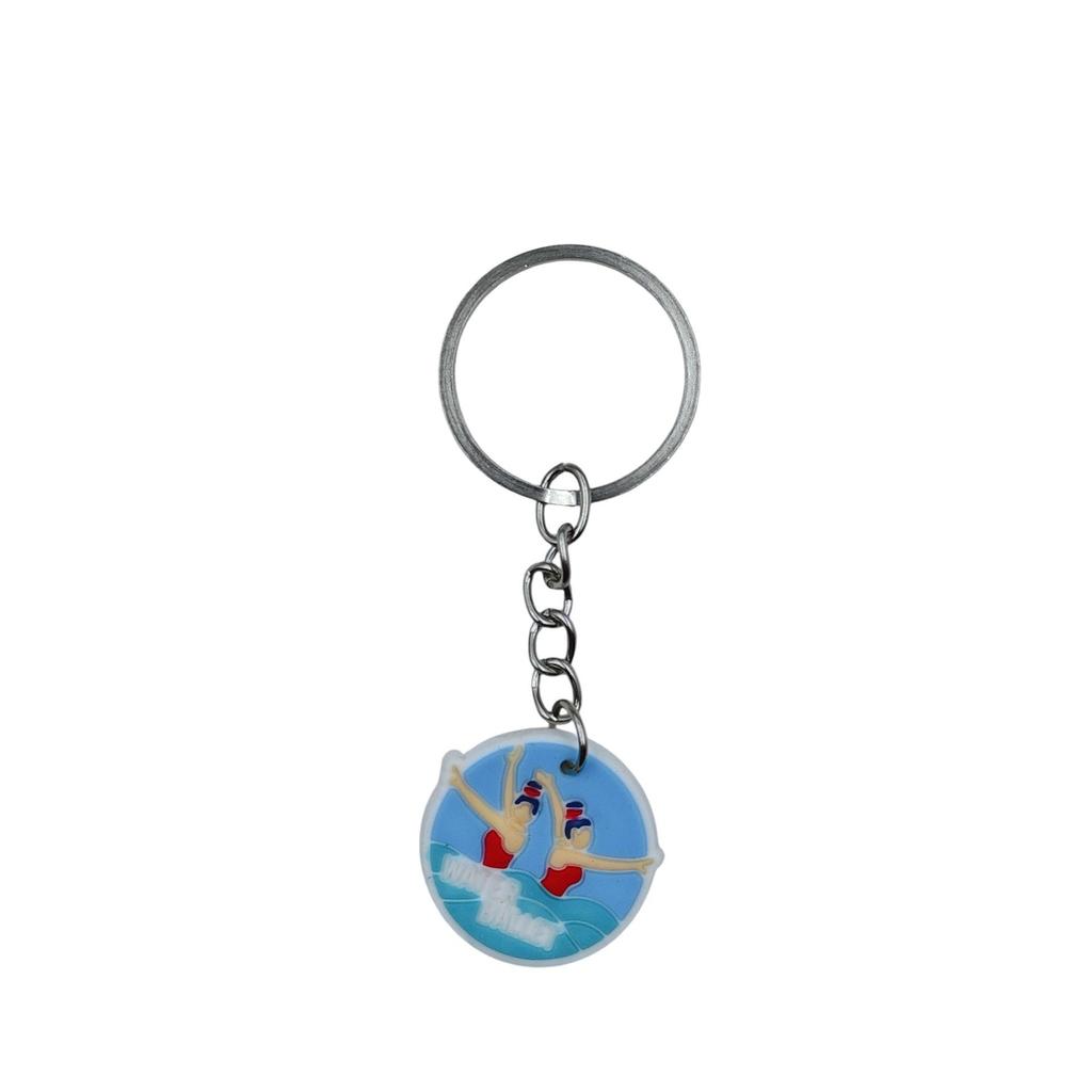 Creative Sports Keychain: Soft PVC Rubber Keyring for Football, Basketball, Volleyball, Rugby Bag Pendant