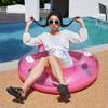 Inflatable Sequin Seat Floating Drainage Upper Backrest With Handle Lounge Chair Floating Swimming Ring Premium