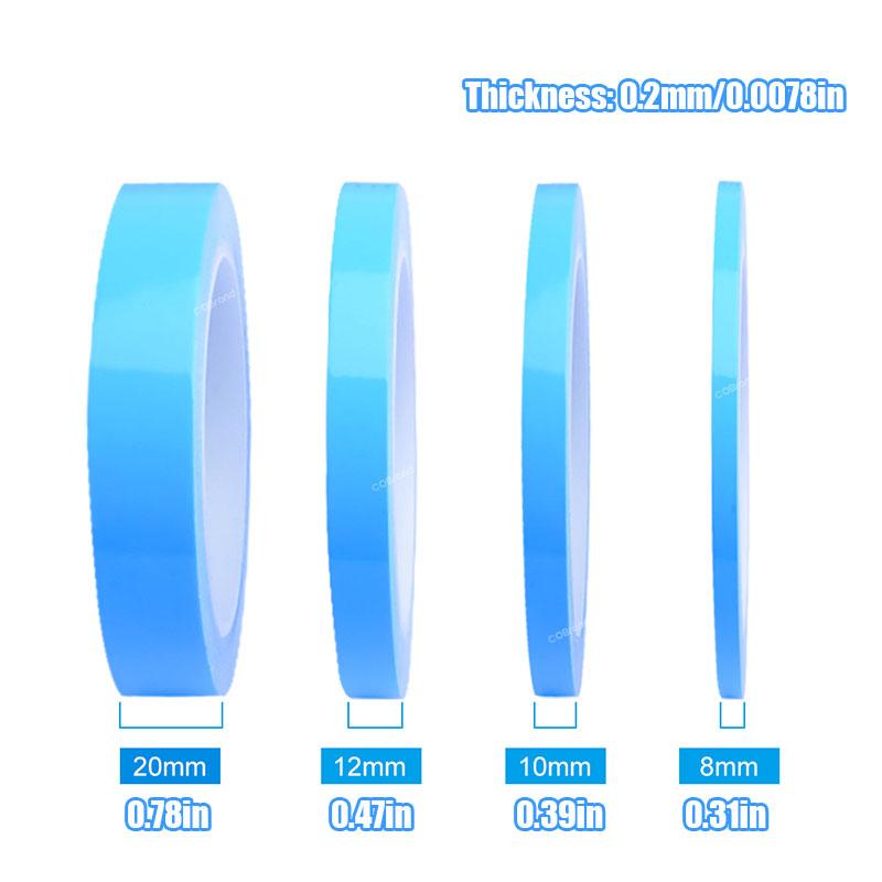 25 м/рулон, ширина 8/10/12/20 мм, двухсторонняя термопроводящая клейкая лента для чипа, печатной платы, светодиодная лента, радиатор