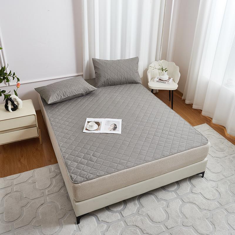 Водонепроницаемый стеганый наматрасник с резинками, пылезащитный чехол с противоскользящим покрытием