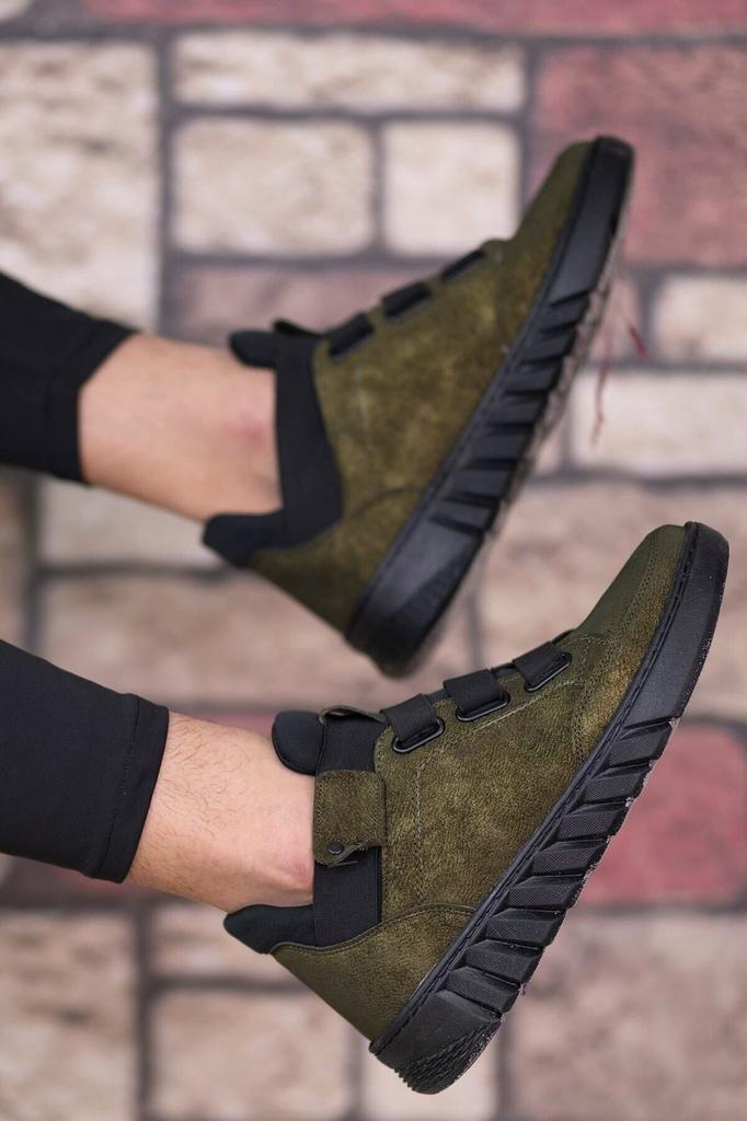 Men's Fashion Faux Leather Flat Heeled Booties Bootie Brown Black Unisex Sneaker Boots Shoes