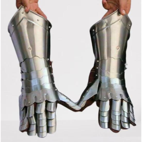 Средневековые боевые доспехи ручной ковки из бронированной стали, рукавицы, доспехи, перчатки