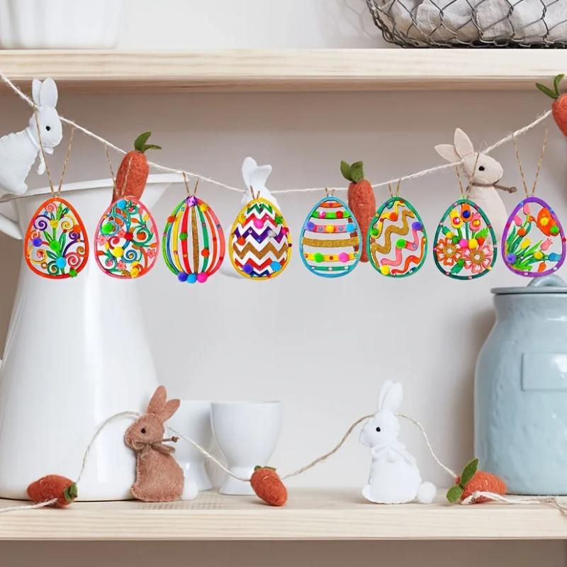40 штук деревянных пасхальных яиц для DIY поделок, раскрашивания и украшения дома. Идеальные пасхальные праздничные украшения и материалы для поделок.