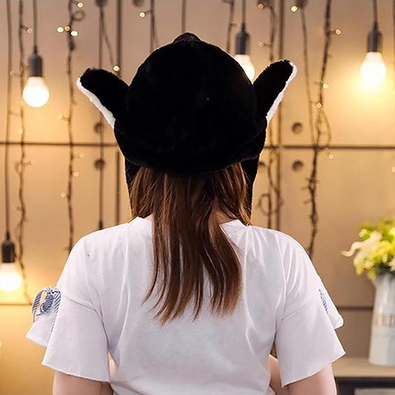 Cute Plush Penguin Ears Will Move Warm Hat Children'S Day Holiday Gift Girl Boy Wrapped Type Comfortable Cartoon Animals Hats