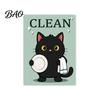 Clean Dirty Magnetic Decoration Dishwasher Magnet, Acrylic Cartoon Animal Sign, Fridge Magnet Double-Sided & for Kitchen Sign