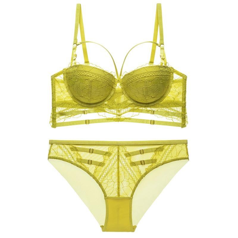 New sexy underwear small breasts show big gathering anti-sagging bra straps hollow lace underwear suit women