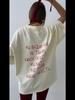 100% Cotton Oversized Casual Letter Print T-Shirt