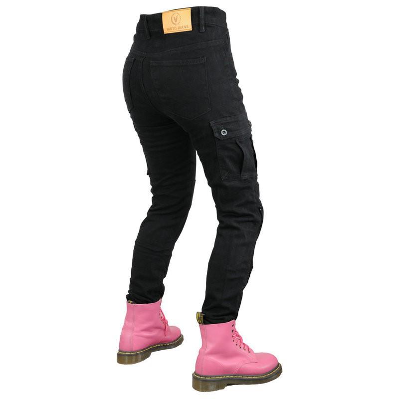 Womens Motorcycle Riding Pants With Protective Padding Cotton Blend Denim Style Biker Trousers Season