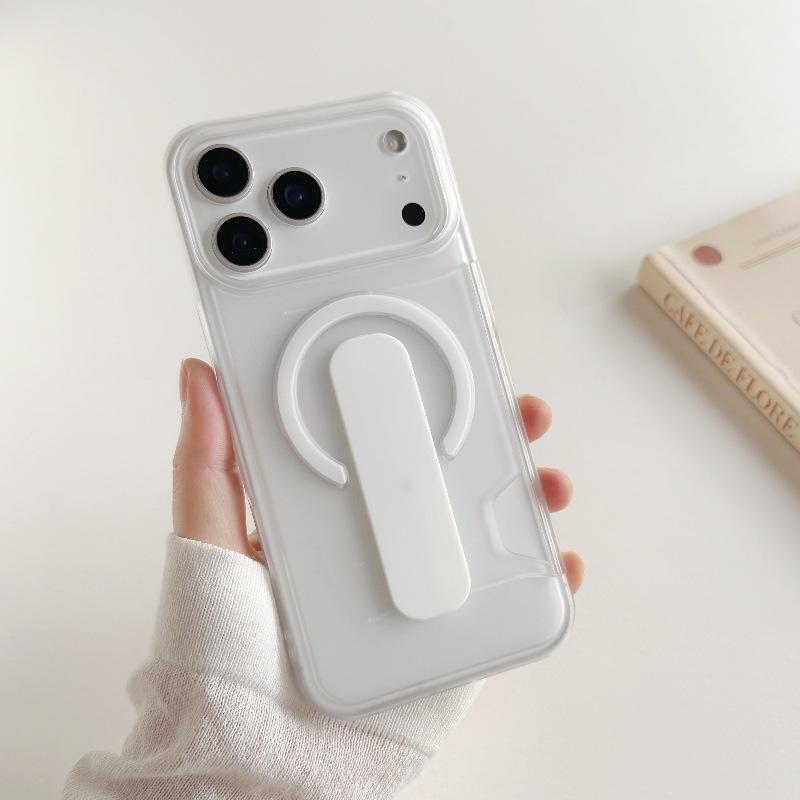 17 Подходит для iPhone16promax прозрачный держатель из ПК чехол для мобильного телефона Apple 15pro противоударный 14 защитный чехол 13