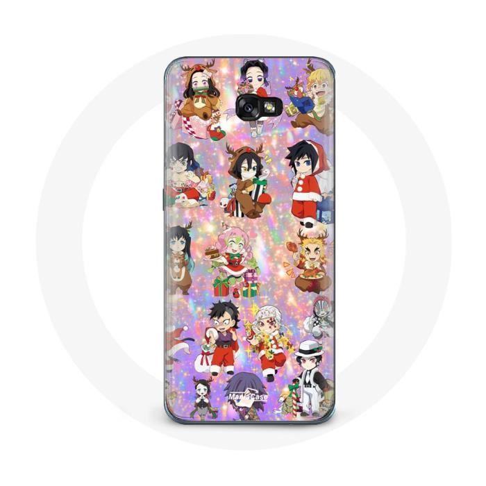 Coque pour Samsung Galaxy A3 2017 Demon slayer merry christmas affiche le cadeau de noël